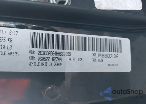 2017 Chrysler 300C z USA, uszkodzony, nr VIN 2C3CCAEG4HH662899